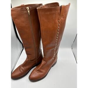 Marc Fisher studded knee high boots, carmel colored 8M